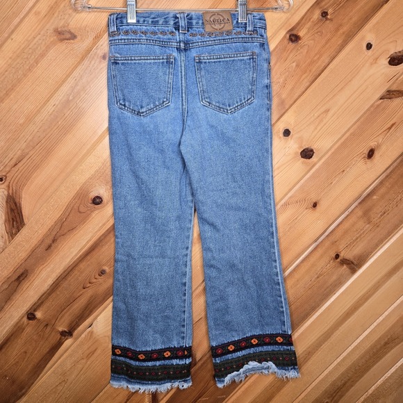 Y2K Youth Girls Nautica Jeans Boho Hippie‎ Fall Size 10 Blue Jeans - Picture 6 of 8